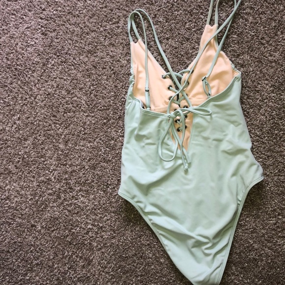 Pacsun Teal One Piece swim suit - Picture 2 of 4